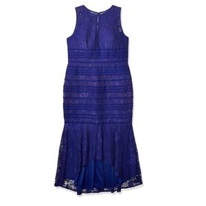 JS Collections Hi Low Lace Dress